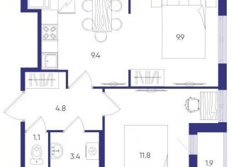 Продаю 2-ком. квартиру, 40.7 м2, посёлок Шушары, Старорусский проспект, 3к2