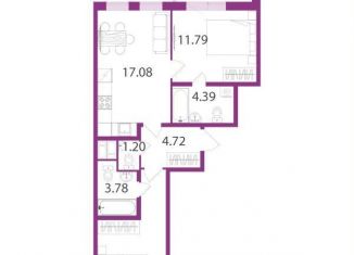 Продается 2-ком. квартира, 56.7 м2, посёлок Шушары