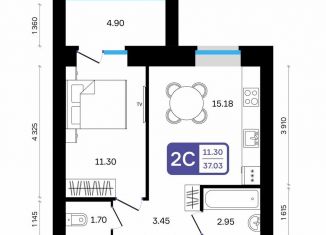 Продажа двухкомнатной квартиры, 37 м2, Республика Башкортостан