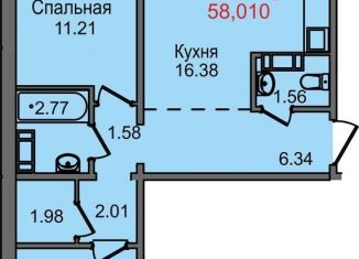 Продажа двухкомнатной квартиры, 65 м2, Челябинск, Новороссийская улица, 21А, Ленинский район