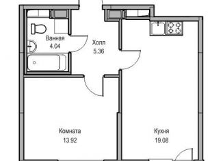 Продам двухкомнатную квартиру, 44.1 м2, Санкт-Петербург, метро Беговая