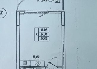 Продам квартиру студию, 25.5 м2, посёлок Шушары, Новгородский проспект, 2к1, ЖК Знание