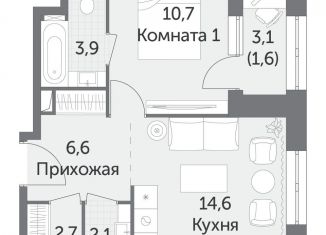 Продается однокомнатная квартира, 42.2 м2, Москва, район Ростокино