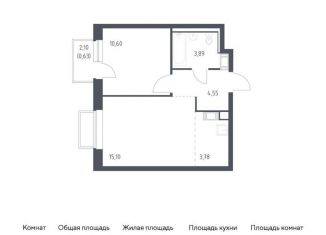 Продается 1-комнатная квартира, 38.6 м2, посёлок Мирный, жилой комплекс Томилино Парк, к6.1