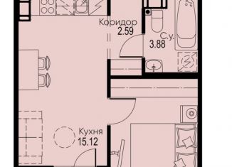 Продажа 1-комнатной квартиры, 33.8 м2, Мурино