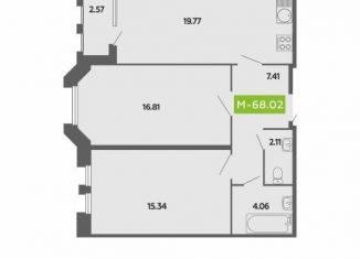 Продам 2-комнатную квартиру, 68 м2, Архангельская область, Поморская улица, 70