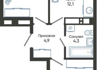 Продам 2-комнатную квартиру, 48.4 м2, Новороссийск