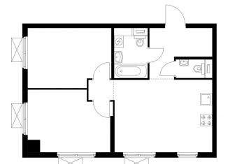 Продается 2-ком. квартира, 53.9 м2, Балашиха, ЖК Измайловский Лес