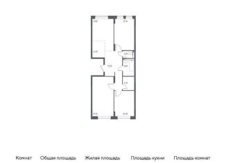 Продам трехкомнатную квартиру, 77.4 м2, село Остафьево, улица Логинова, 3