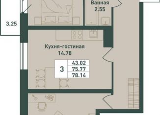 Продается 3-комнатная квартира, 78.1 м2, Ленинградская область