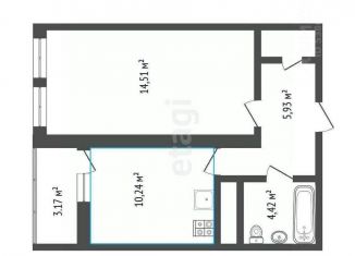 Продается 1-комнатная квартира, 41 м2, Ростов-на-Дону, ЖК Новый Горизонт