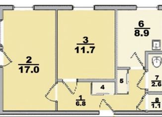 Продажа двухкомнатной квартиры, 64.5 м2, Москва, Шмитовский проезд, 39с4, станция Шелепиха