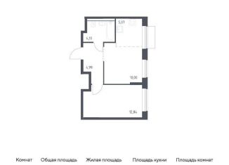 Двухкомнатная квартира на продажу, 37 м2, Москва, жилой комплекс Квартал Домашний, 1, станция Курьяново