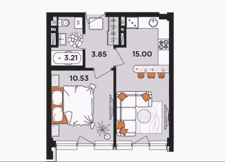 Продается 1-комнатная квартира, 32.6 м2, Крым