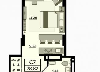 Продажа квартиры студии, 28 м2, Ростов-на-Дону, проспект Михаила Нагибина, 40Б