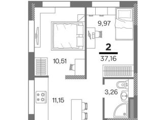 Продам 2-ком. квартиру, 37.2 м2, Рязанская область