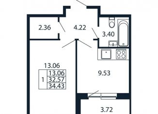 Продажа 1-комнатной квартиры, 36.3 м2, Ленинградская область