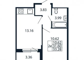 Продается 2-комнатная квартира, 35 м2, Ленинградская область