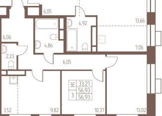 Продам 3-комнатную квартиру, 56.9 м2, Ивантеевка