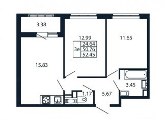 Продажа 3-комнатной квартиры, 54.1 м2, Санкт-Петербург, муниципальный округ Юнтолово, Арцеуловская аллея, 7к1