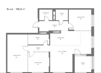 Продажа трехкомнатной квартиры, 118.3 м2, Пензенская область