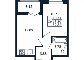 Продажа 2-комнатной квартиры, 34.4 м2, городской посёлок Новоселье