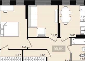 Продам 2-комнатную квартиру, 55.6 м2, Красноярский край