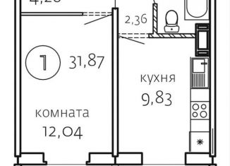 Продается многокомнатная квартира, 32 м2, Челябинская область