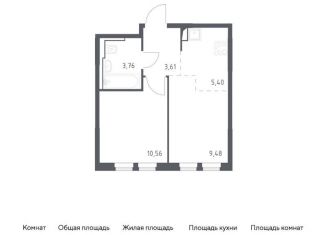 Продажа 1-ком. квартиры, 32.8 м2, Москва, жилой комплекс Остафьево, к19