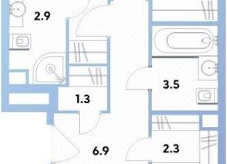 Двухкомнатная квартира на продажу, 58.7 м2, Москва, ЖК Баланс