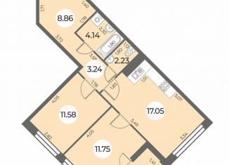 Продается 2-комнатная квартира, 61 м2, Санкт-Петербург