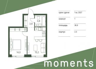 Продается 1-комнатная квартира, 36.8 м2, Москва, 4-й Красногорский проезд