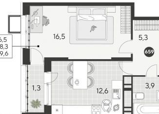 Продаю 1-ком. квартиру, 39.6 м2, Омск, Ленинский округ