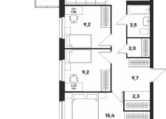 Продам четырехкомнатную квартиру, 72.8 м2, деревня Кондратово, улица Улановой, 7