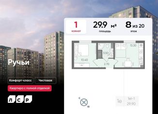 Продам однокомнатную квартиру, 29.9 м2, Санкт-Петербург, Красногвардейский район