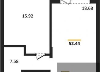 Продается 1-ком. квартира, 52.4 м2, Воронеж, Коминтерновский район