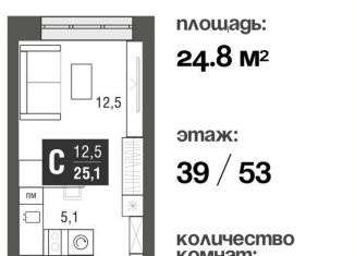 Продам квартиру студию, 24.6 м2, Москва, проезд Серебрякова, 11-13к1, ЖК Сильвер