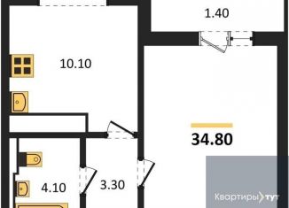 1-комнатная квартира на продажу, 34.8 м2, Воронеж, улица Загоровского, 13к2