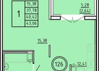 Продам 1-ком. квартиру, 37.8 м2, Санкт-Петербург