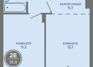 2-комнатная квартира на продажу, 35.9 м2, Пермь, шоссе Космонавтов, 309А, Индустриальный район