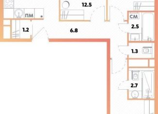 Продается 2-комнатная квартира, 58.5 м2, Москва, ЖК Баланс