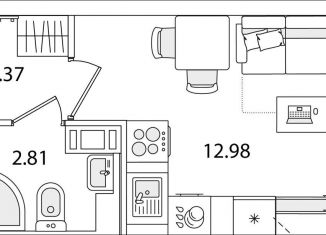 Продаю квартиру студию, 18.2 м2, Санкт-Петербург, улица Тамбасова, 5Н, муниципальный округ Сосновая Поляна