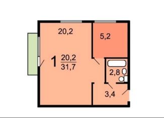 1-ком. квартира в аренду, 32 м2, Москва, бульвар Яна Райниса, 15, район Южное Тушино