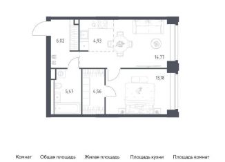 Продажа 1-комнатной квартиры, 48.9 м2, Москва, ЗАО, жилой комплекс Нова, к3