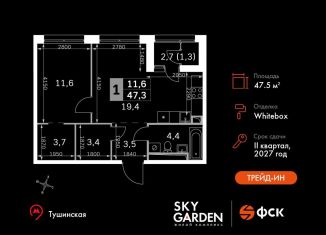 Продаю 1-ком. квартиру, 47.5 м2, Москва, метро Спартак