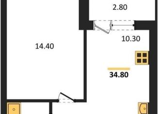 Продаю 1-комнатную квартиру, 34.9 м2, Воронеж, Железнодорожный район