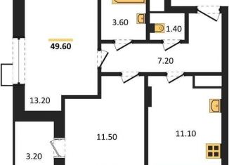 2-ком. квартира на продажу, 49.7 м2, Воронеж, Железнодорожный район