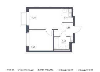 Продается однокомнатная квартира, 32.2 м2, посёлок Мирный, жилой комплекс Томилино Парк, к6.1, ЖК Томилино Парк