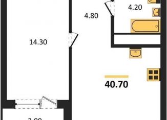 Продается однокомнатная квартира, 40.7 м2, Воронежская область