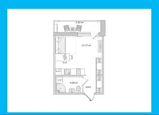 Квартира на продажу студия, 25.2 м2, Санкт-Петербург, Михайловская дорога, 16к3